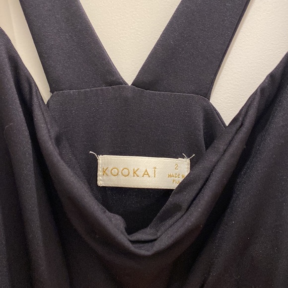 Kookai fitted x black midi dress - shirred sides - Picture 3 of 8